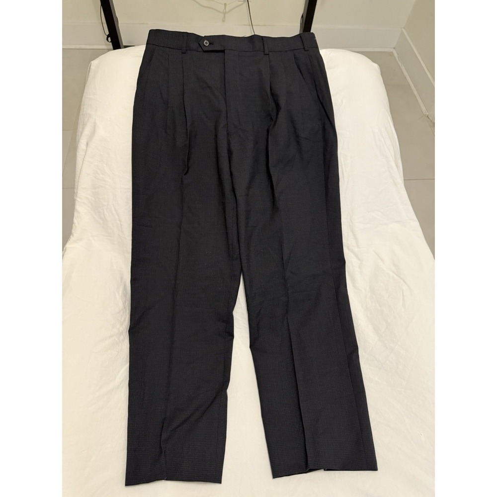 Men's 33R J. Riggings 100% wool shell dress pants black